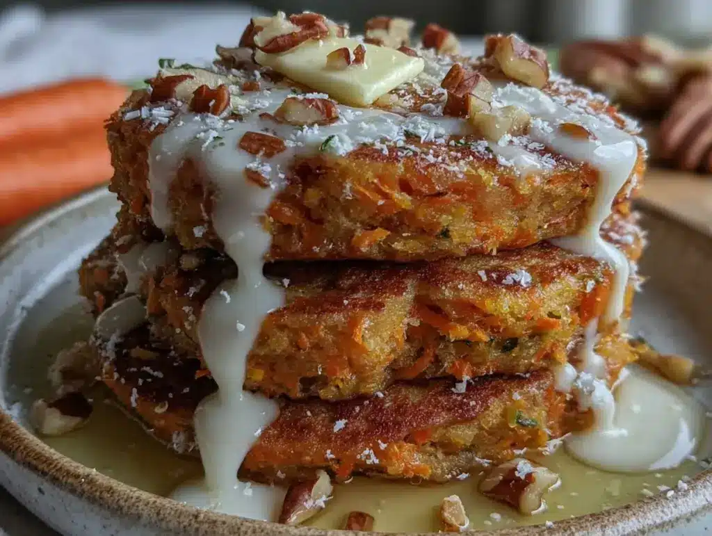 carrot cake pancakes - featured image