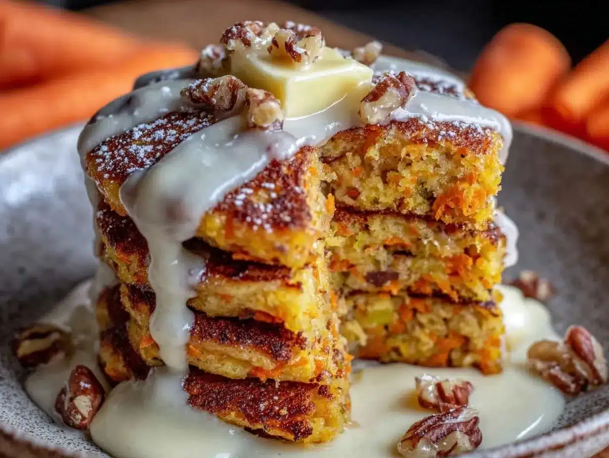 carrot cake pancakes preparation steps