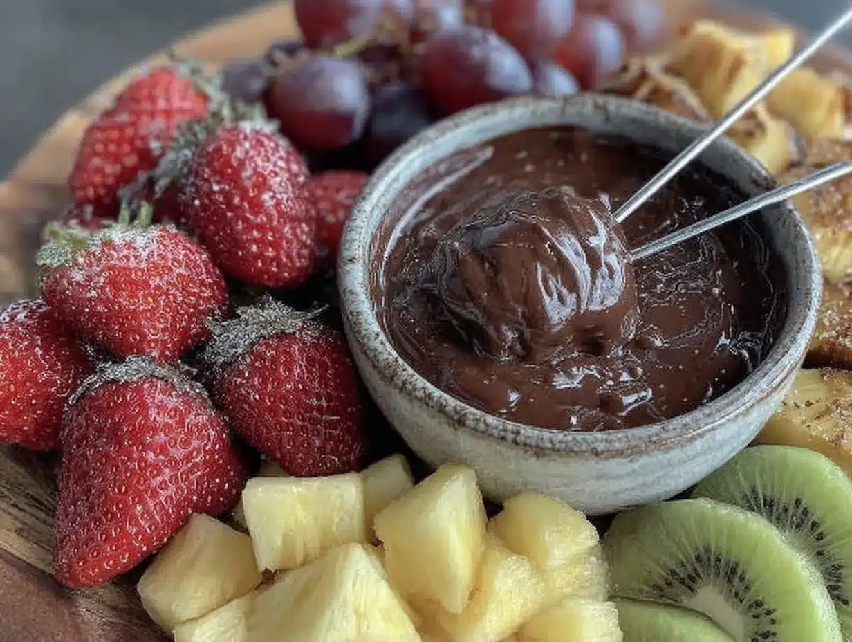 chocolate fondue for two preparation steps