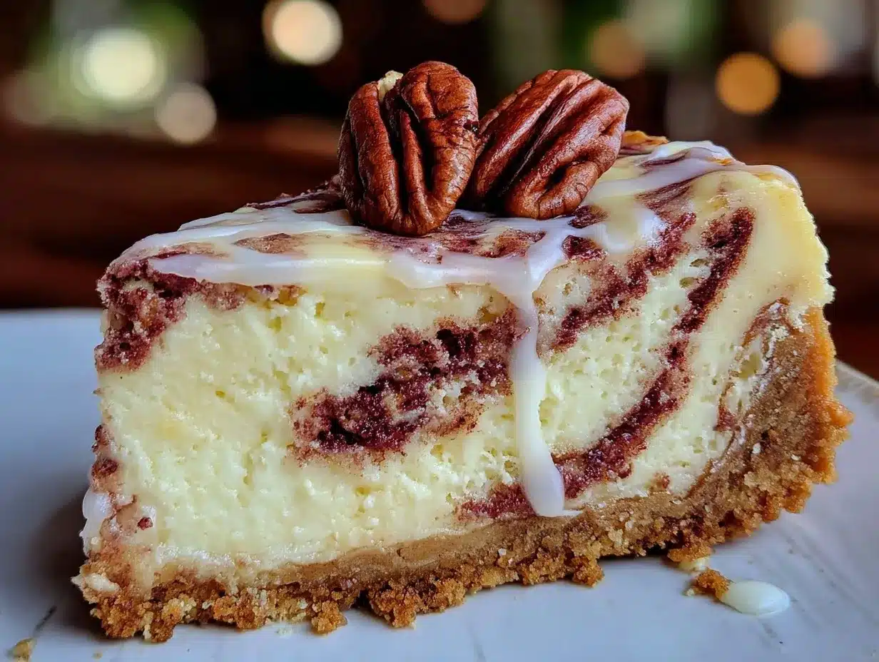 cinnamon roll cheesecake preparation steps