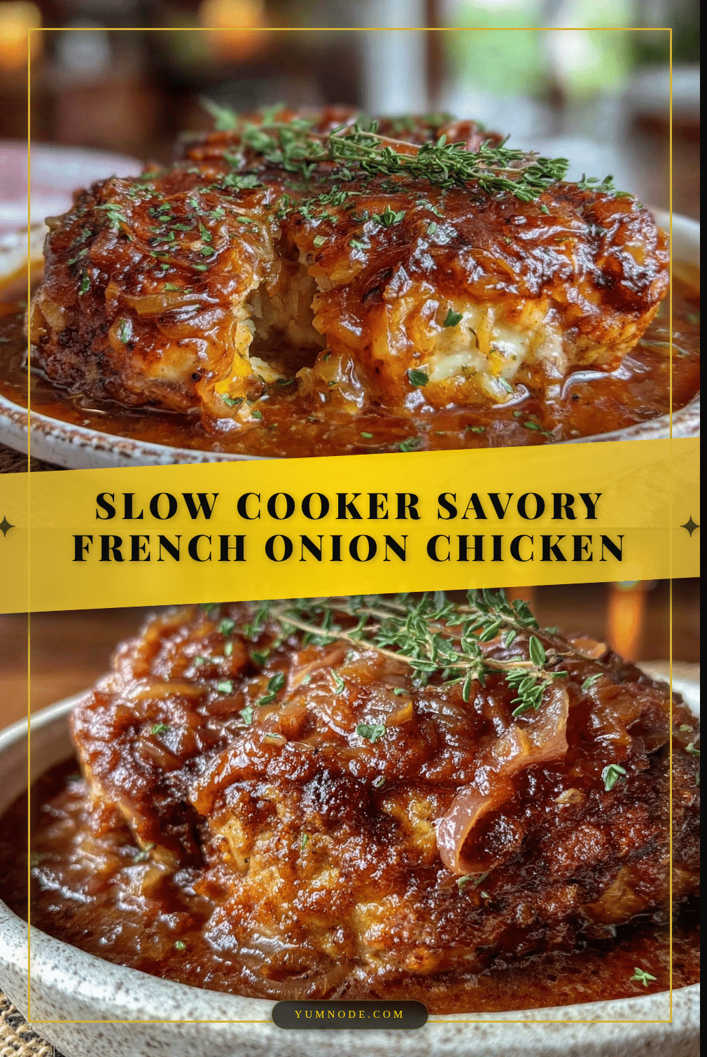 cozy crockpot french onion chicken recipe