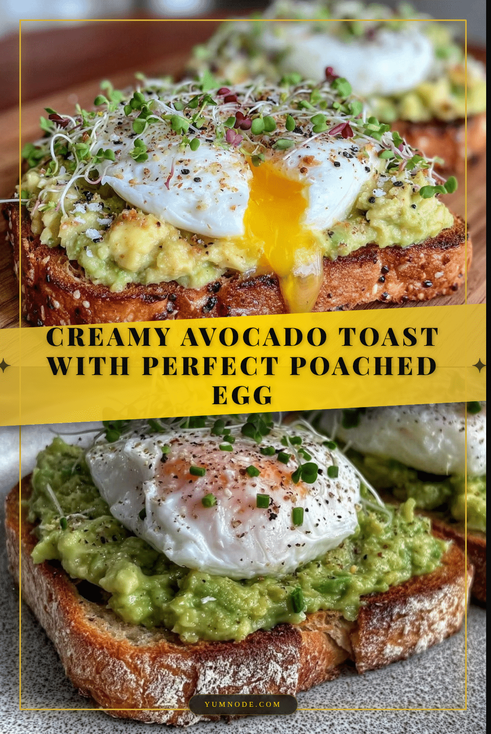 creamy avocado toast with poached egg recipe