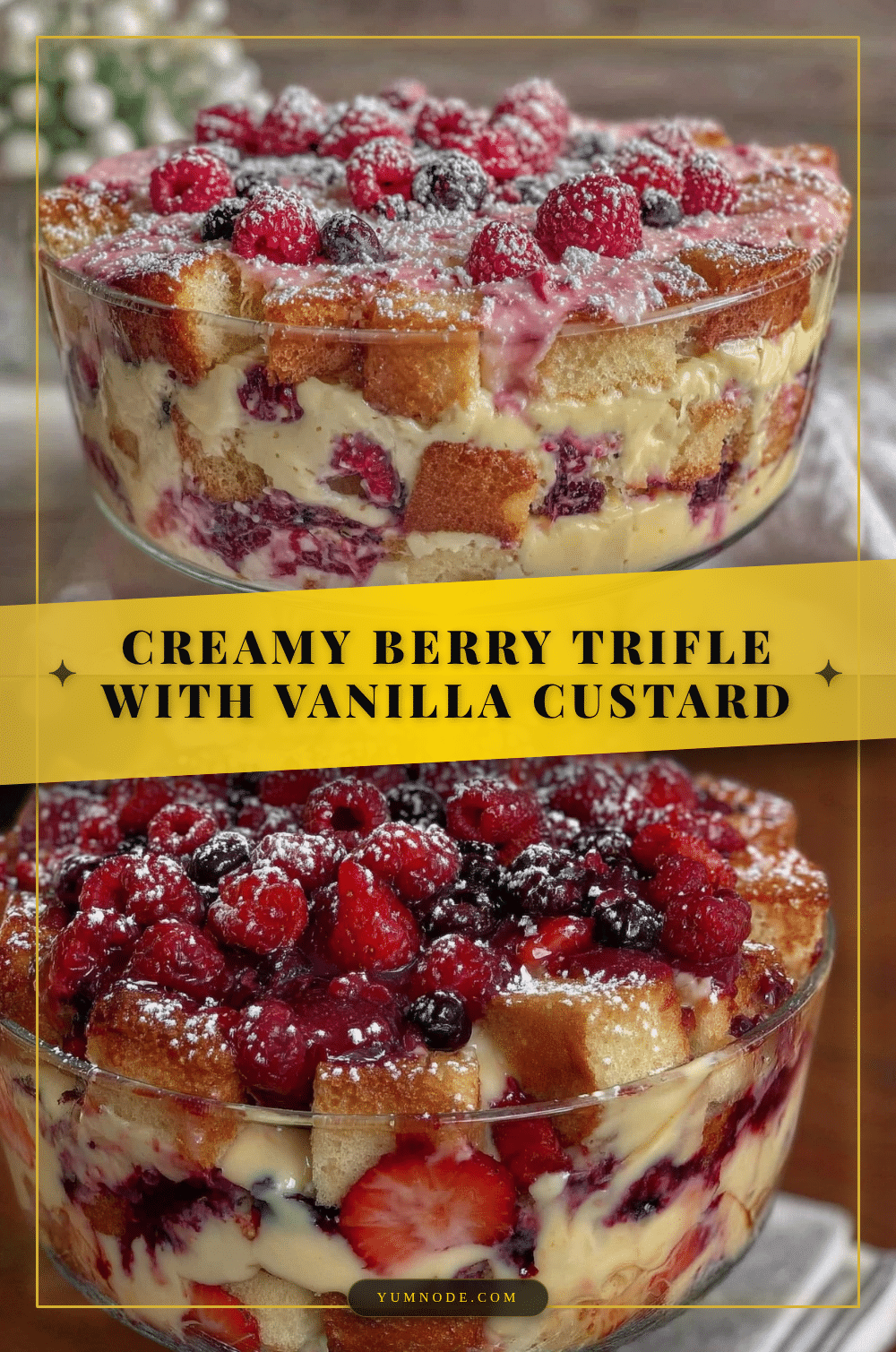 creamy berry trifle with vanilla custard recipe