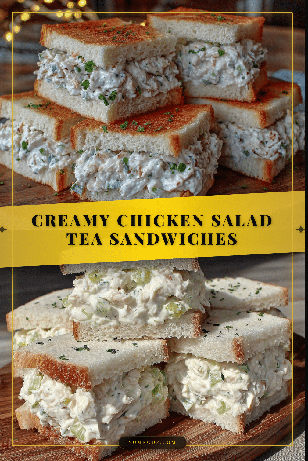 creamy chicken salad tea sandwiches recipe
