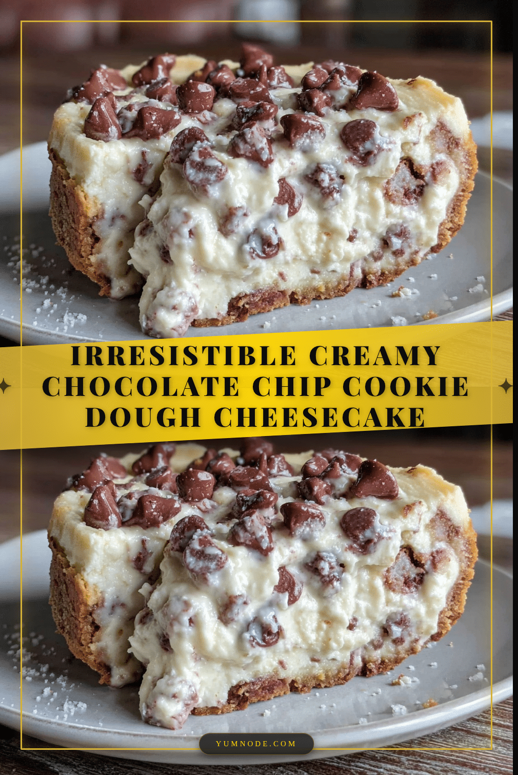 creamy chocolate chip cookie dough cheesecake recipe