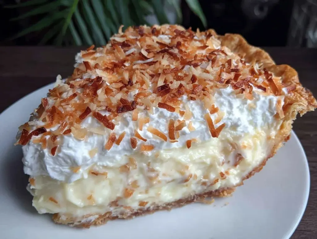 creamy coconut cream pie - featured image