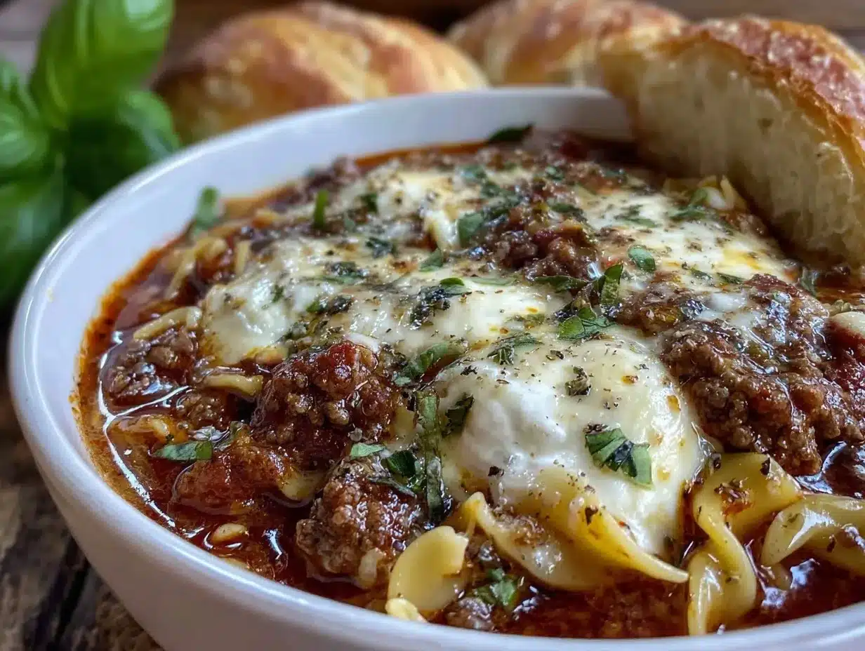 creamy crockpot lasagna soup preparation steps