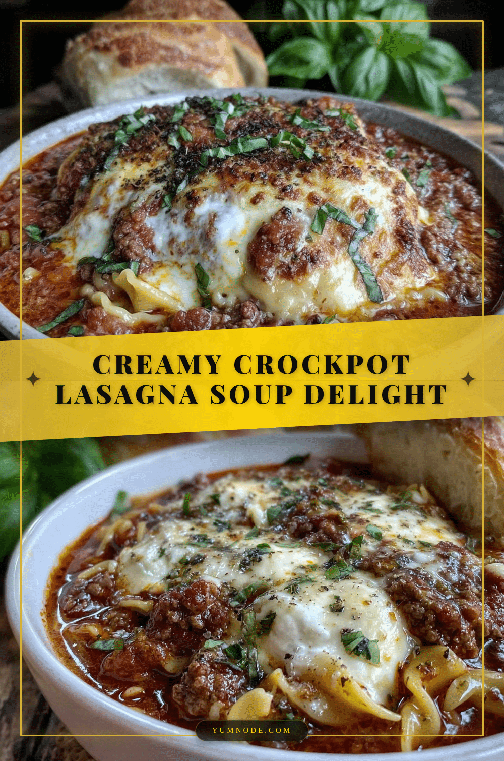 creamy crockpot lasagna soup recipe