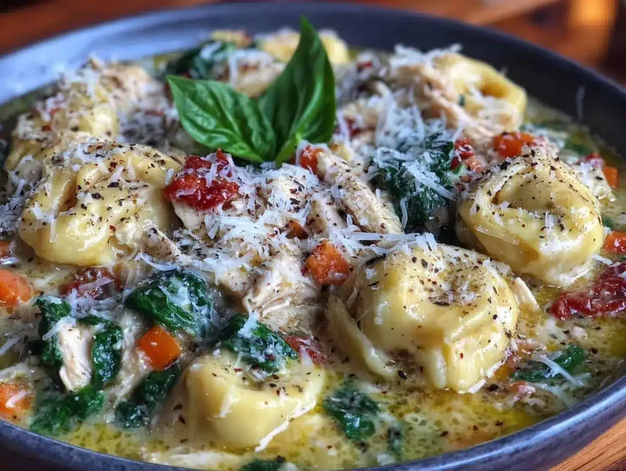 creamy crockpot tortellini soup preparation steps