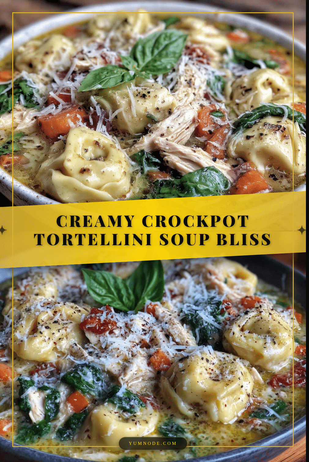 creamy crockpot tortellini soup recipe