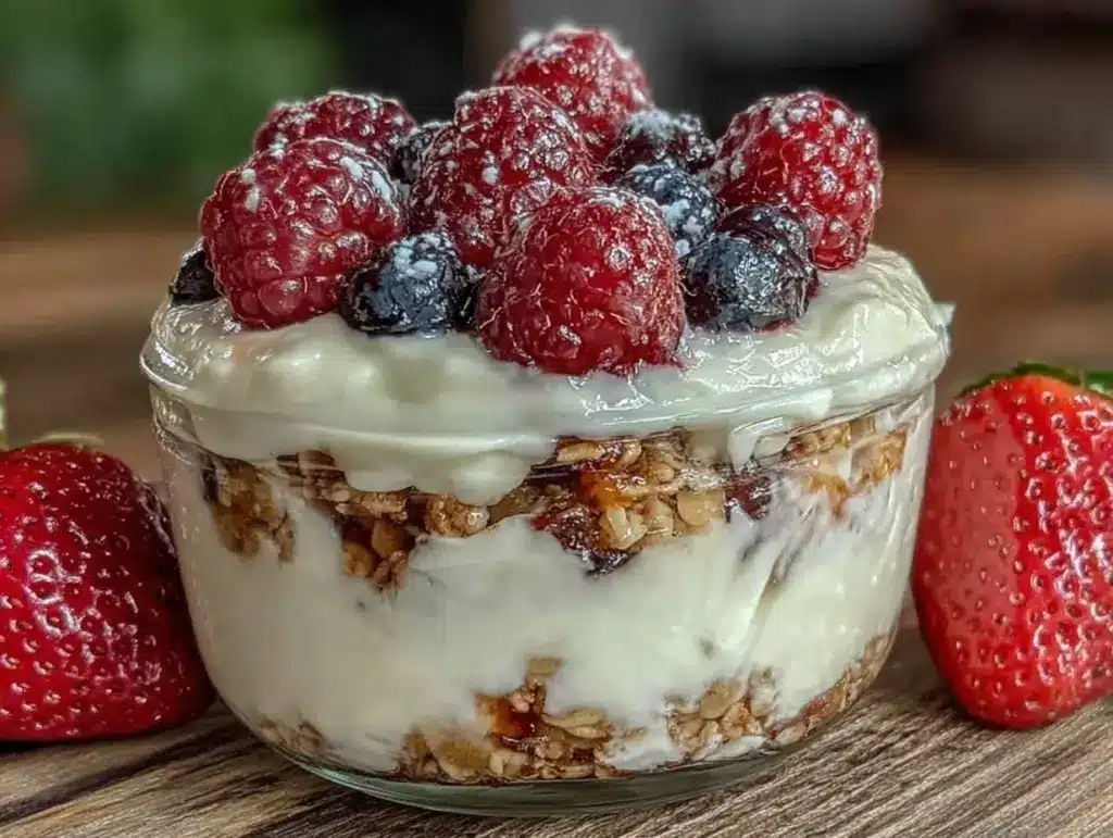 creamy Greek yogurt parfait - featured image