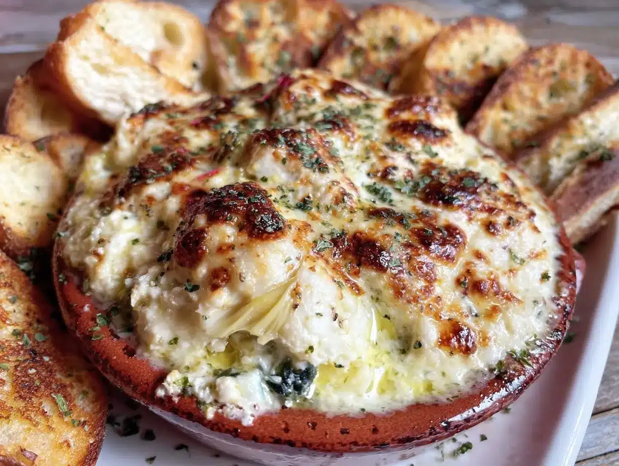 creamy hot spinach and artichoke dip preparation steps