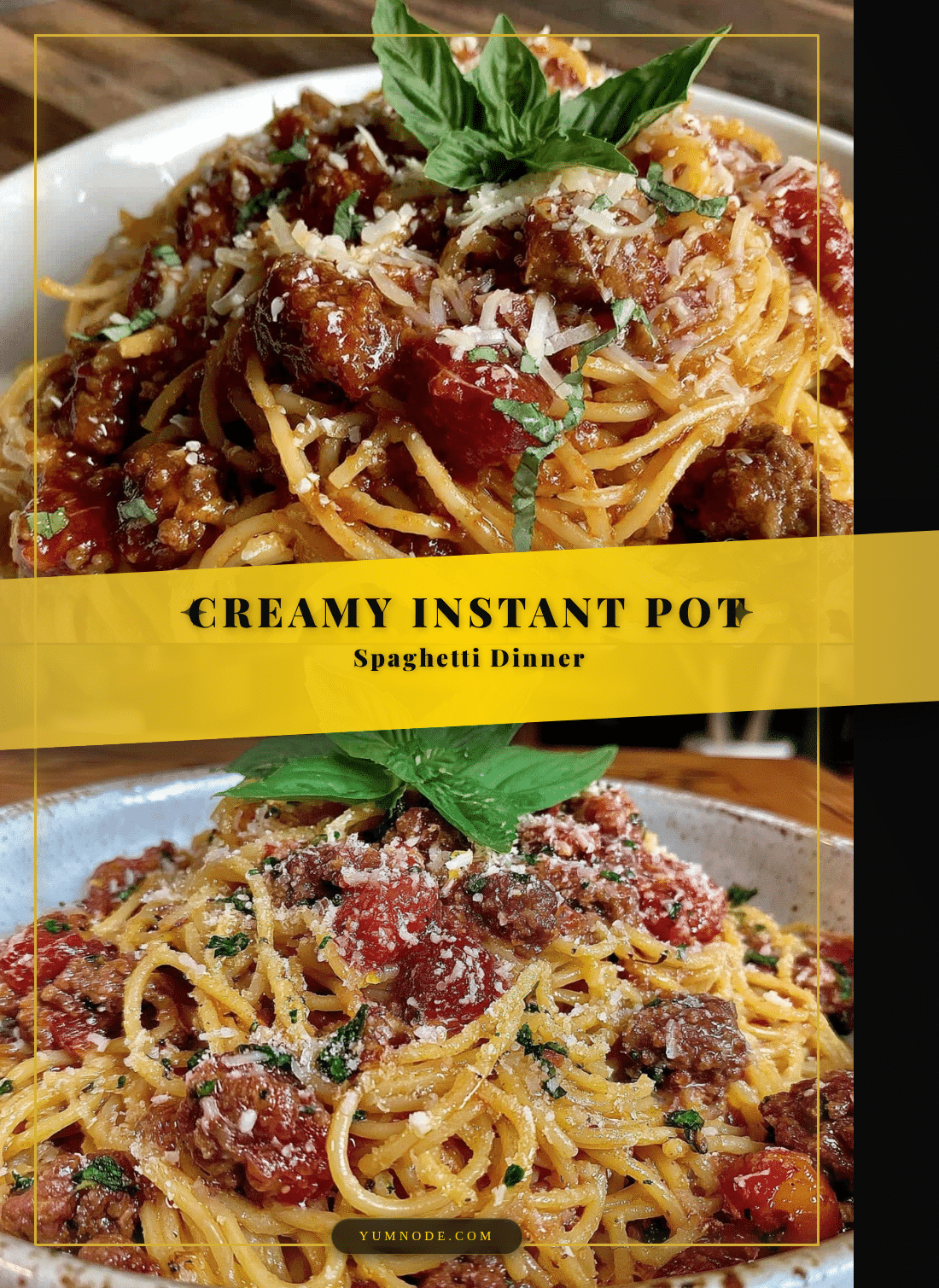 creamy Instant Pot spaghetti recipe