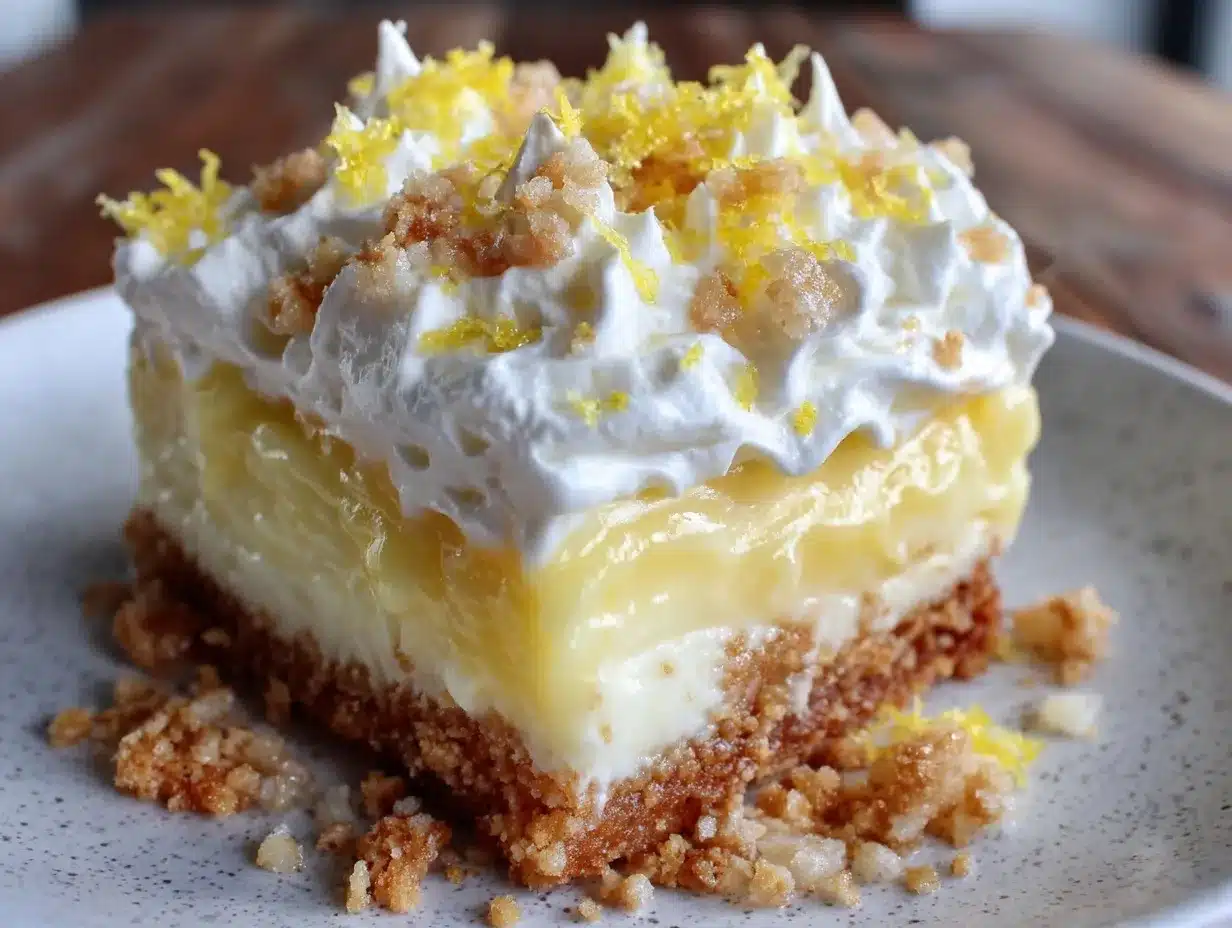 creamy lemon lush dessert preparation steps