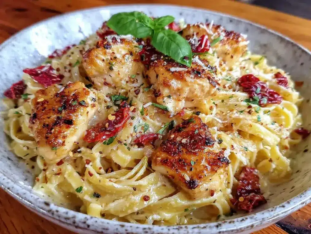 creamy marry me chicken pasta - featured image