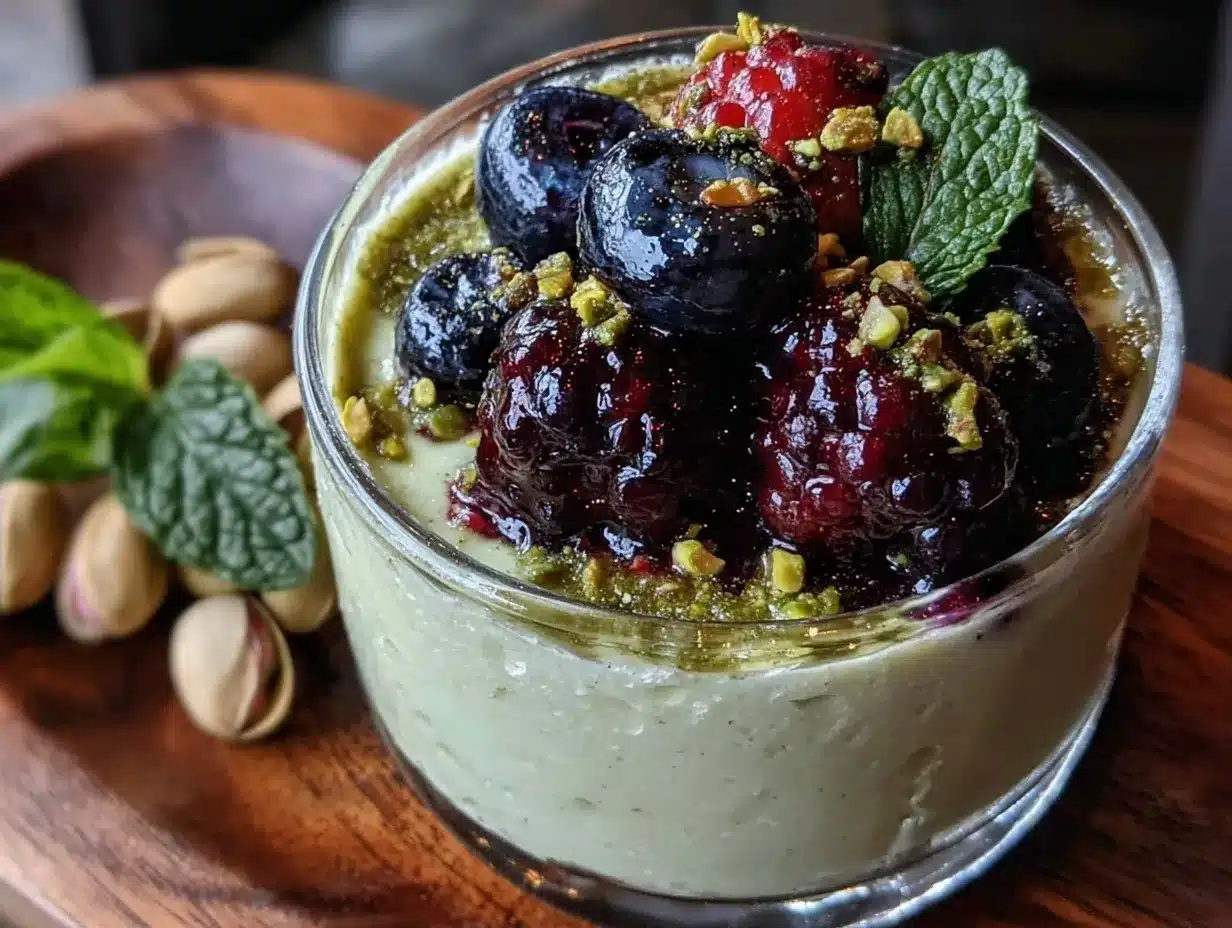 creamy pistachio panna cotta preparation steps