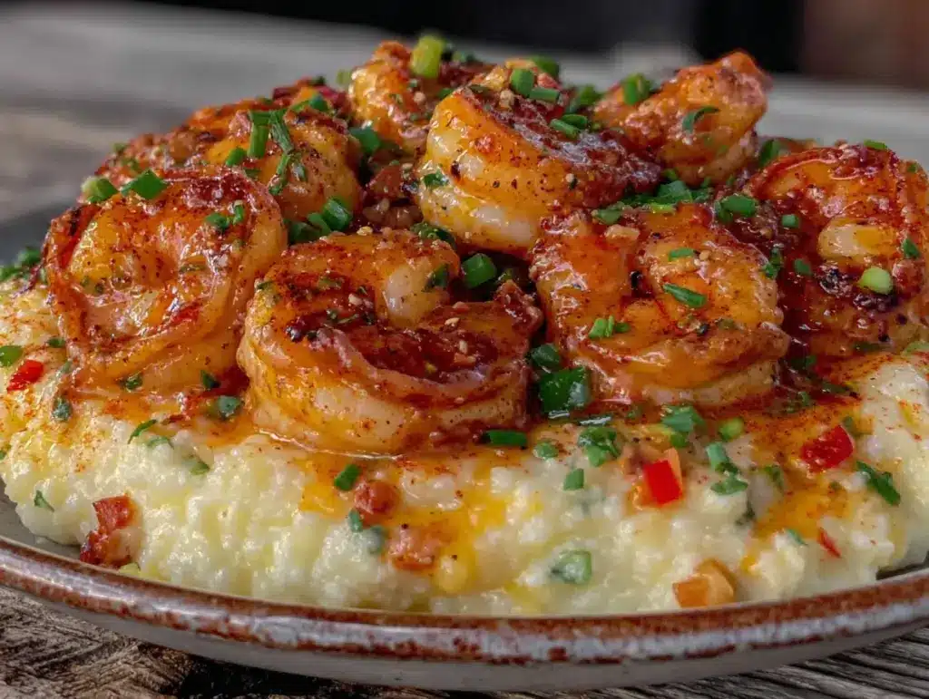 creamy shrimp and grits - featured image