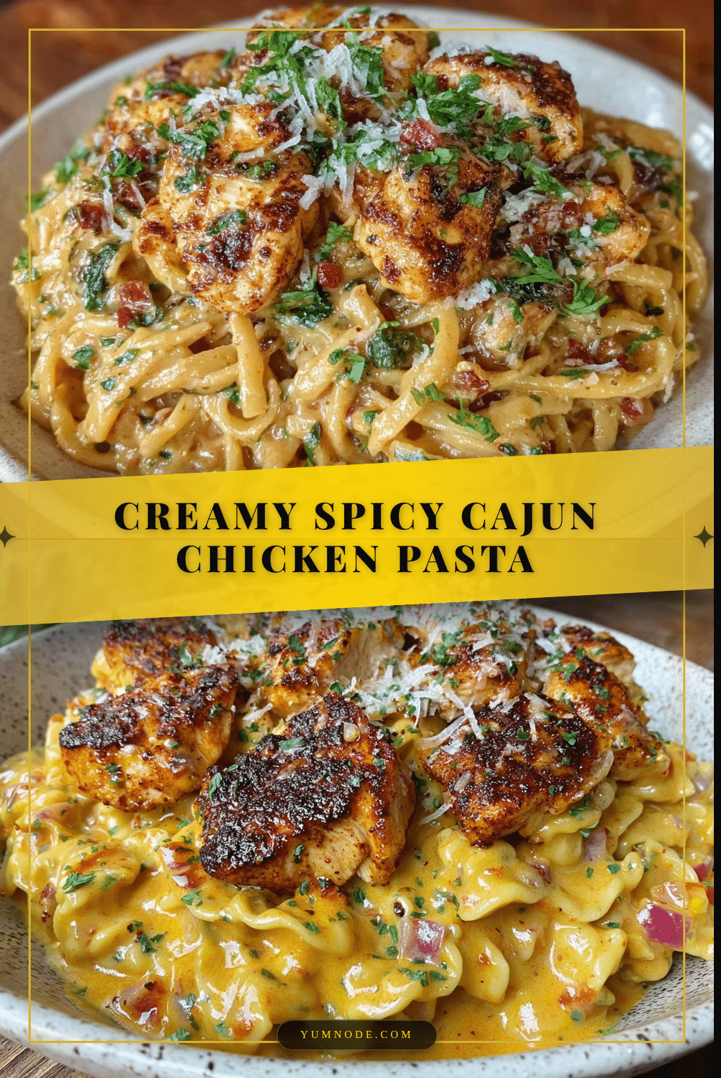 creamy spicy Cajun chicken pasta recipe