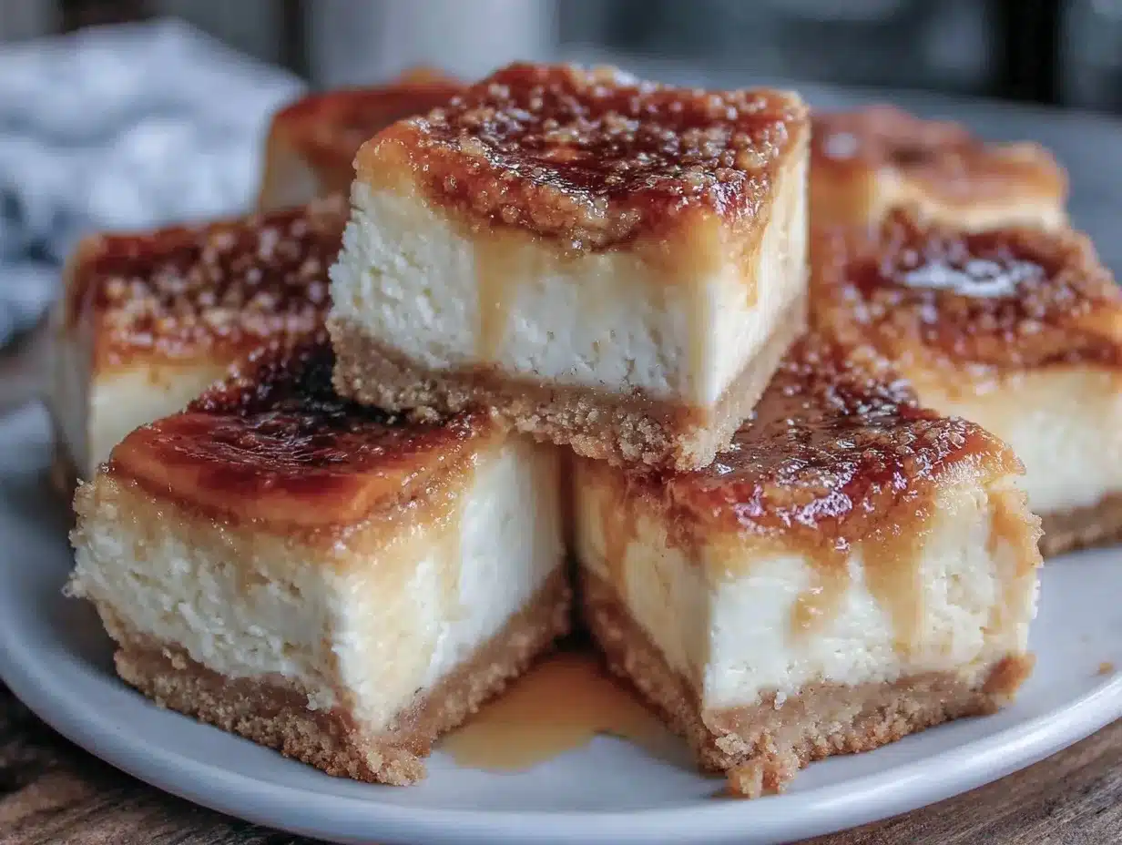 creme brulee cheesecake bars preparation steps