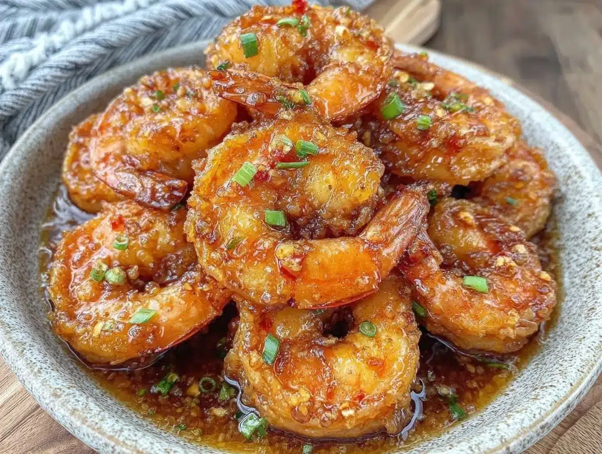 crispy air fryer honey garlic shrimp preparation steps