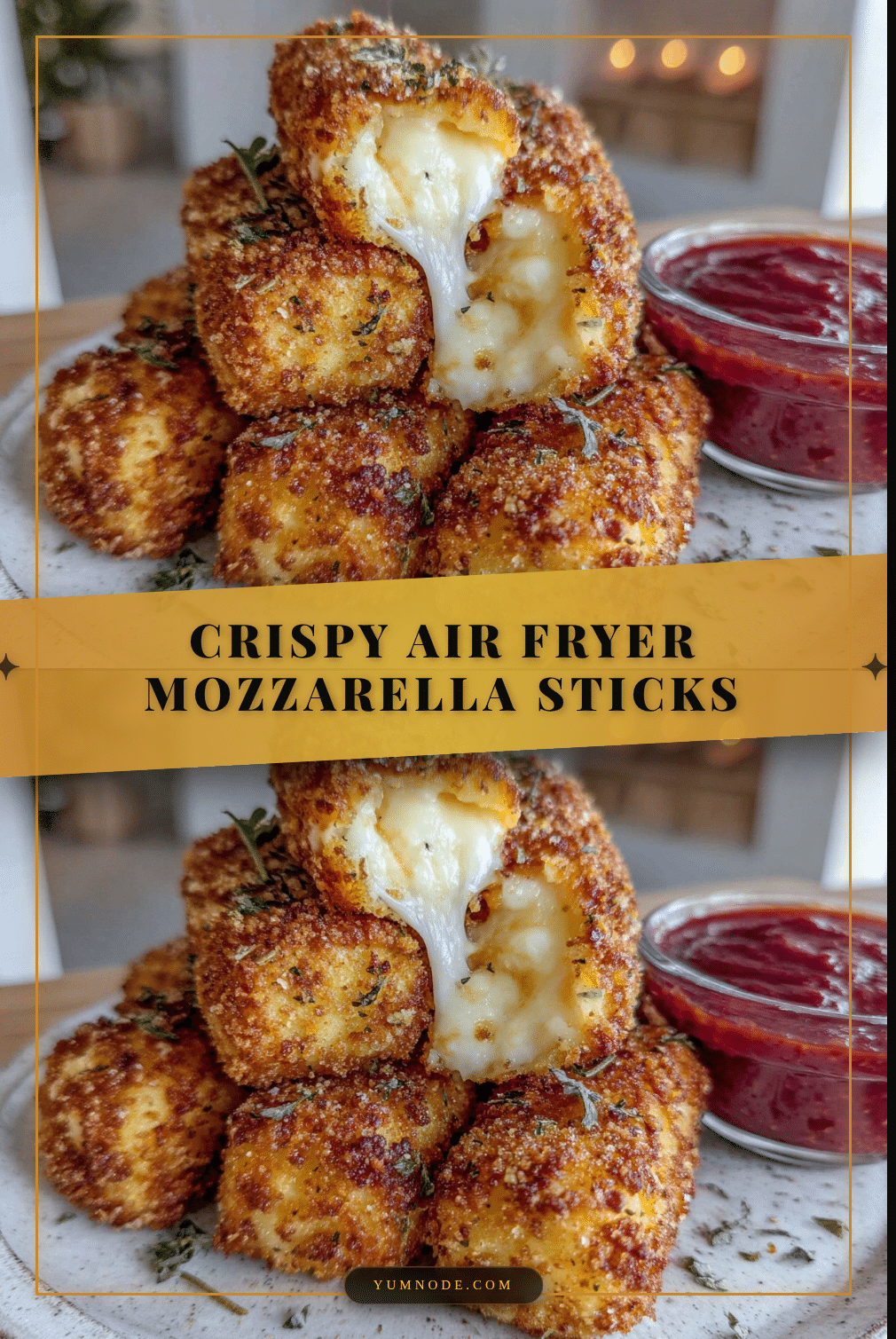 crispy air fryer mozzarella sticks recipe