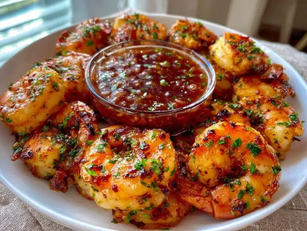 crispy air fryer shrimp cocktail - featured image