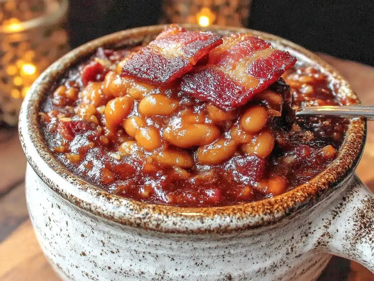 crispy bacon baked bean casserole preparation steps