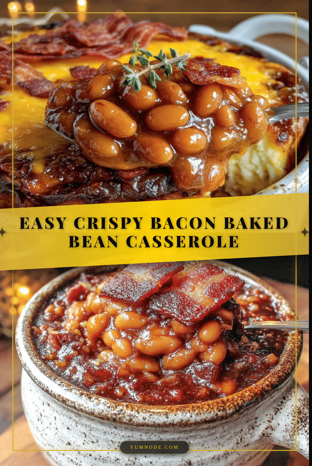 crispy bacon baked bean casserole recipe
