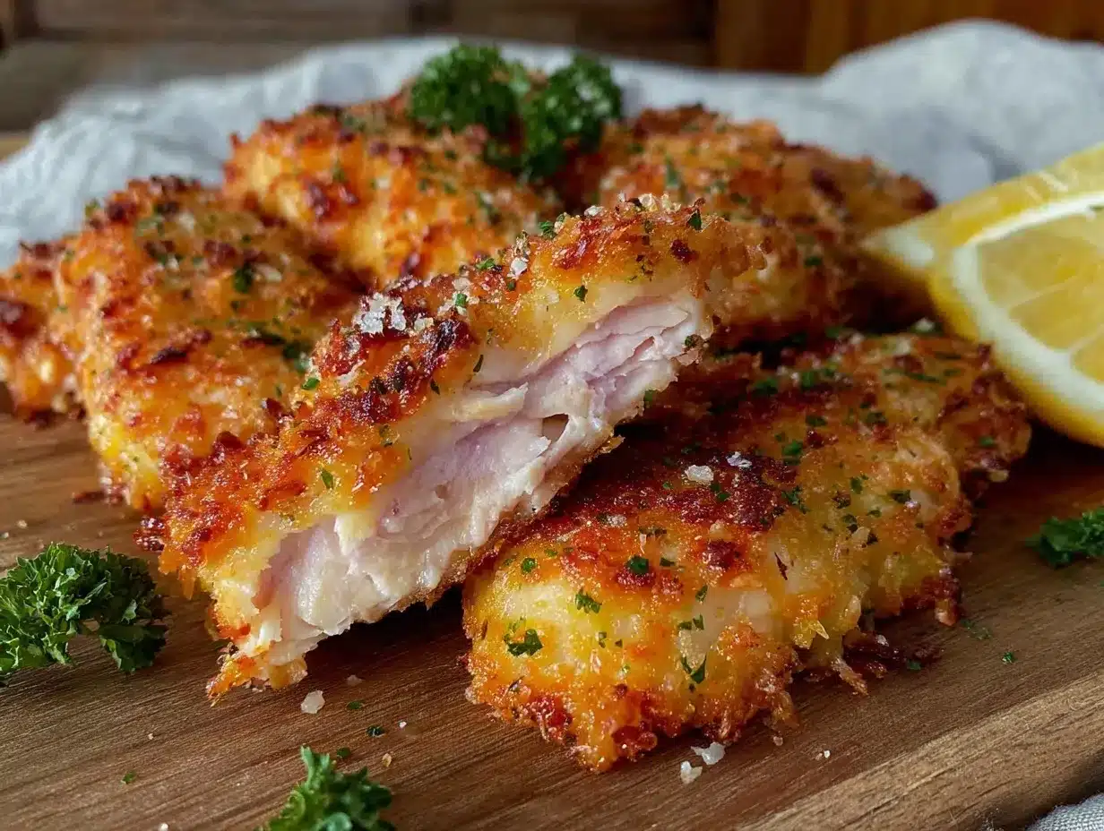 crispy baked parmesan chicken tenders preparation steps