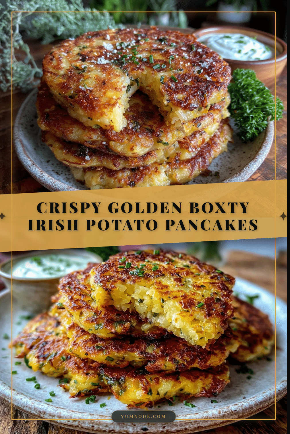 crispy boxty Irish potato pancakes recipe