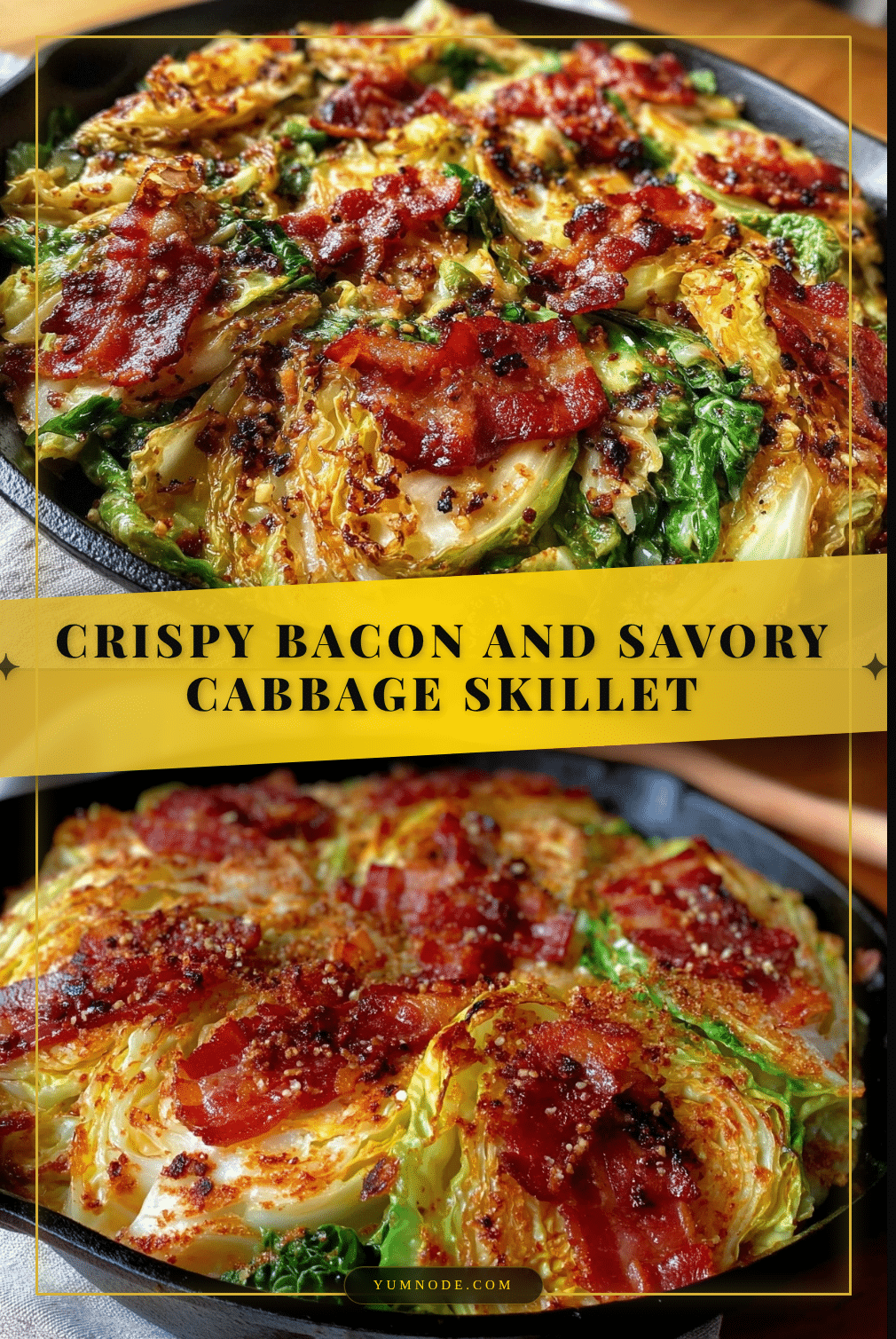 crispy cabbage and bacon skillet recipe