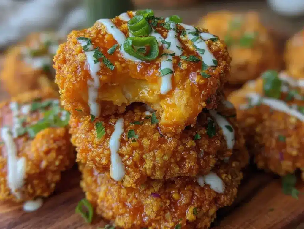 crispy cauliflower buffalo bites - featured image