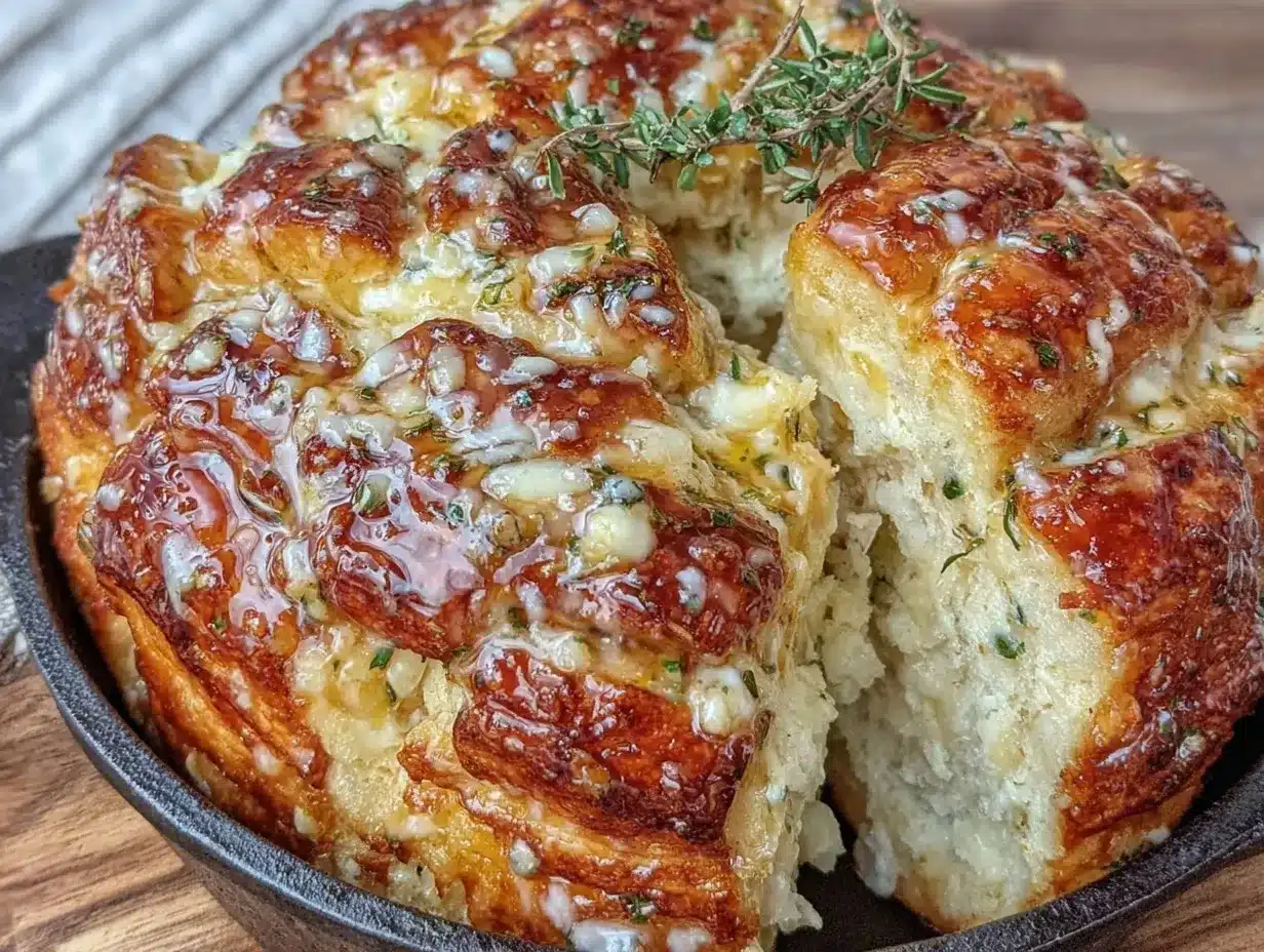 crispy garlic herb pull-apart bread preparation steps