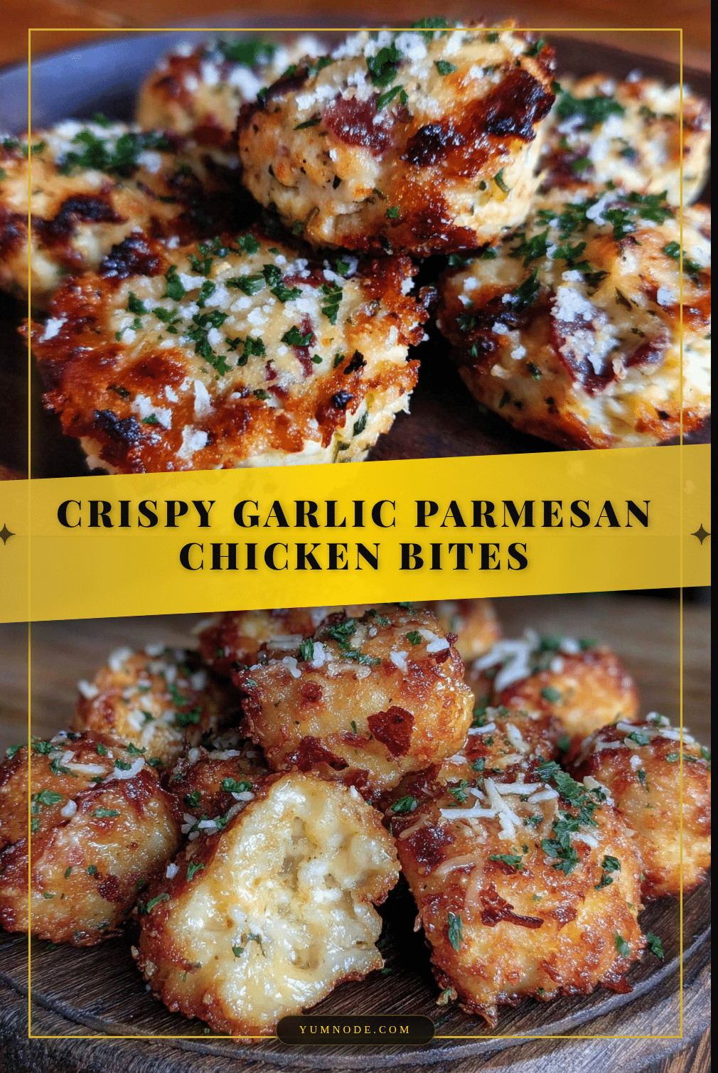 crispy garlic parmesan chicken bites recipe