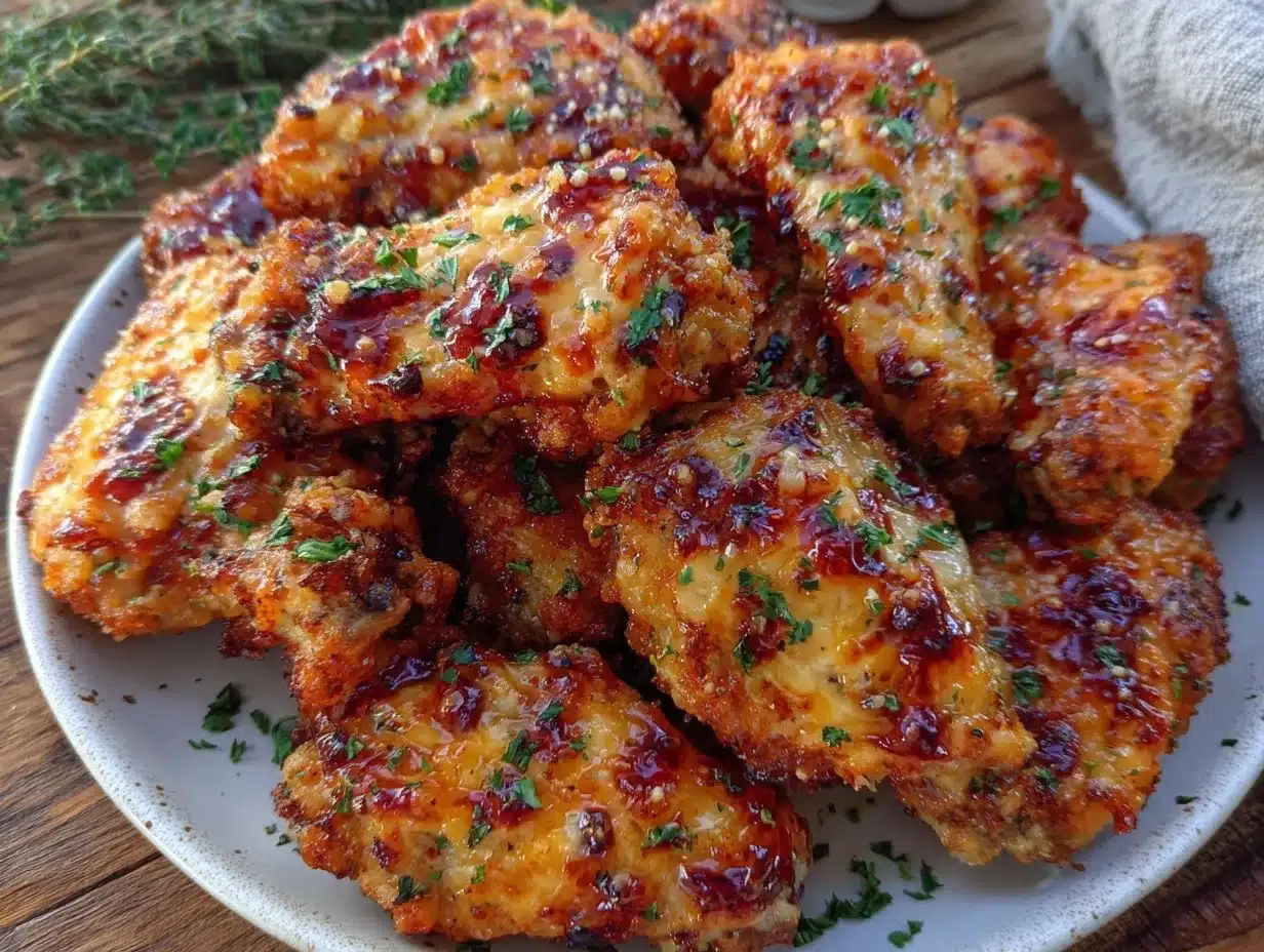 crispy garlic parmesan wings preparation steps