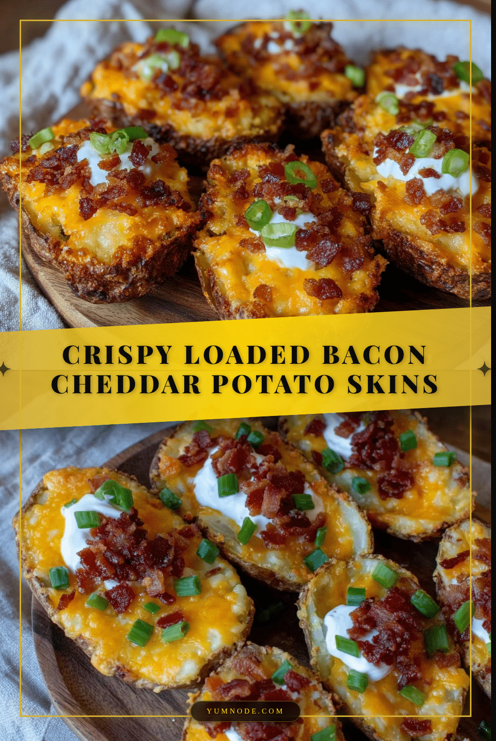 crispy loaded bacon cheddar potato skins recipe