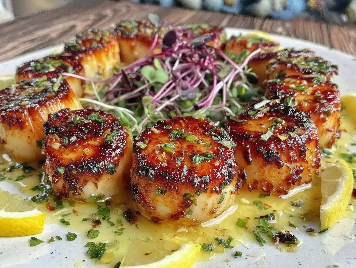 crispy pan-seared scallops preparation steps