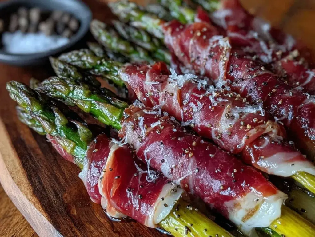 crispy prosciutto-wrapped asparagus bites - featured image