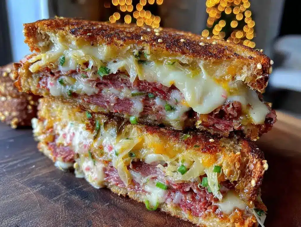crispy reuben sandwich - featured image