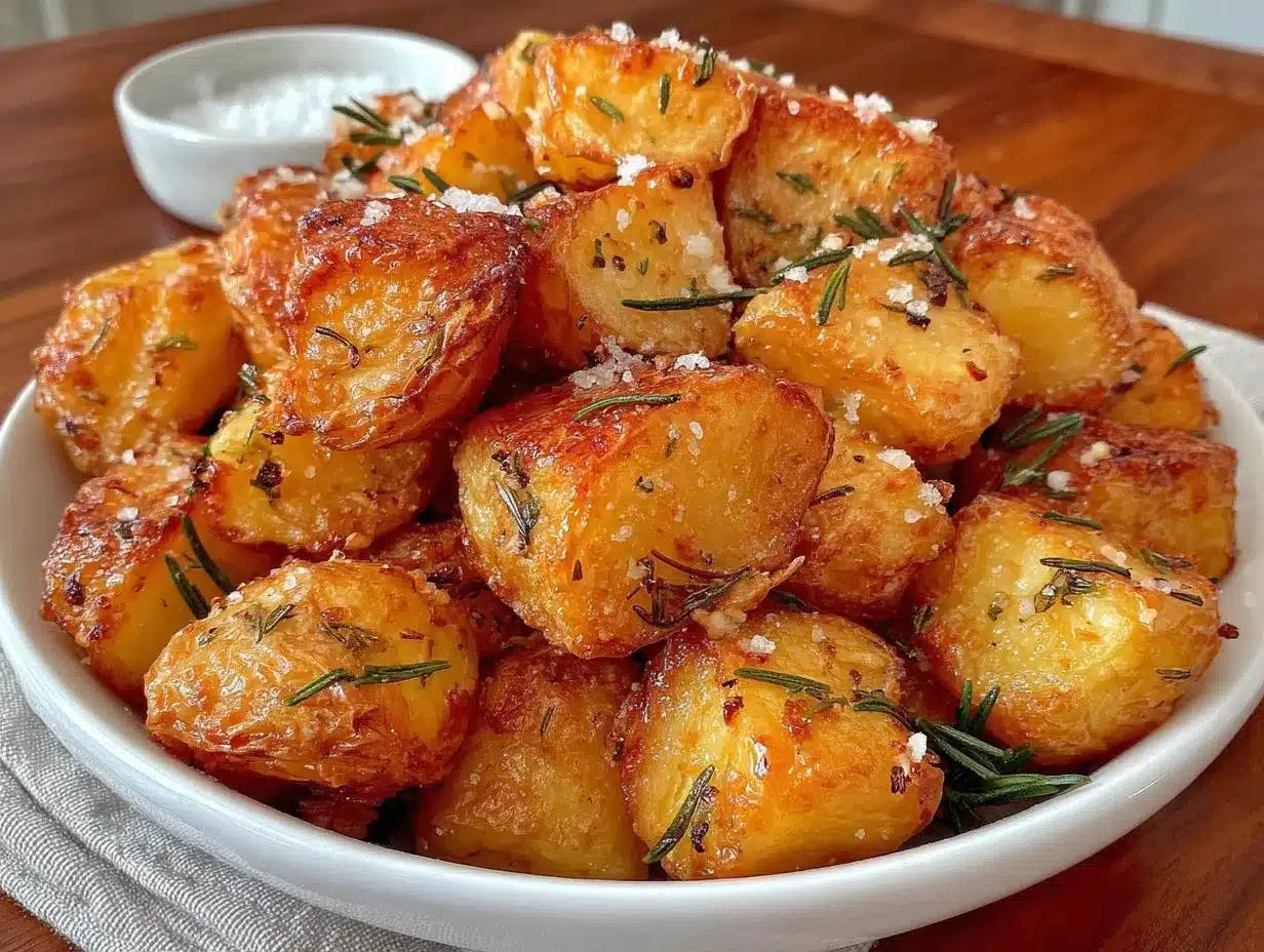 crispy rosemary garlic roasted potatoes preparation steps