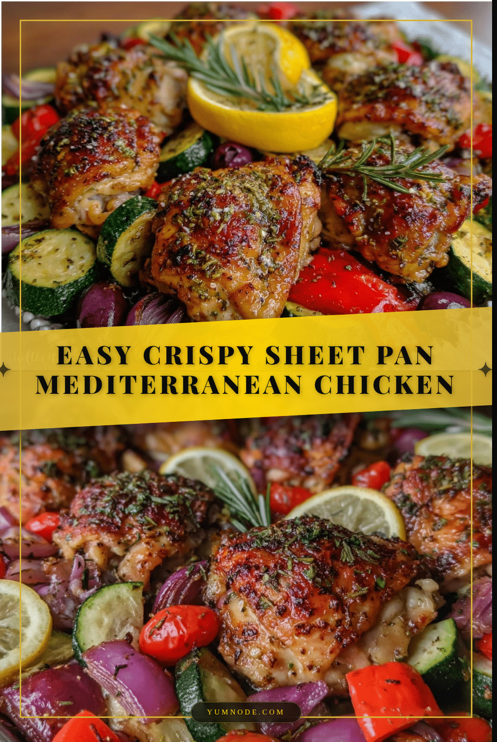 crispy sheet pan mediterranean chicken recipe