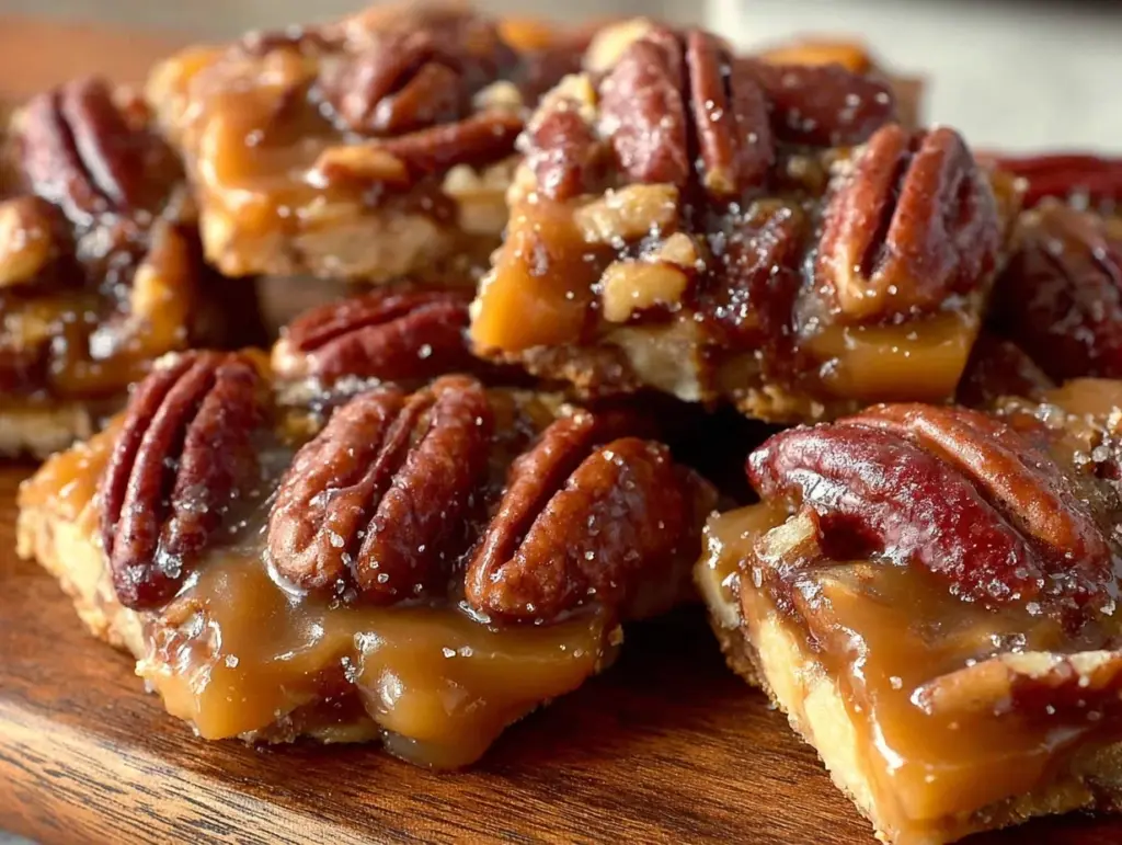 crunchy praline pecan candies - featured image