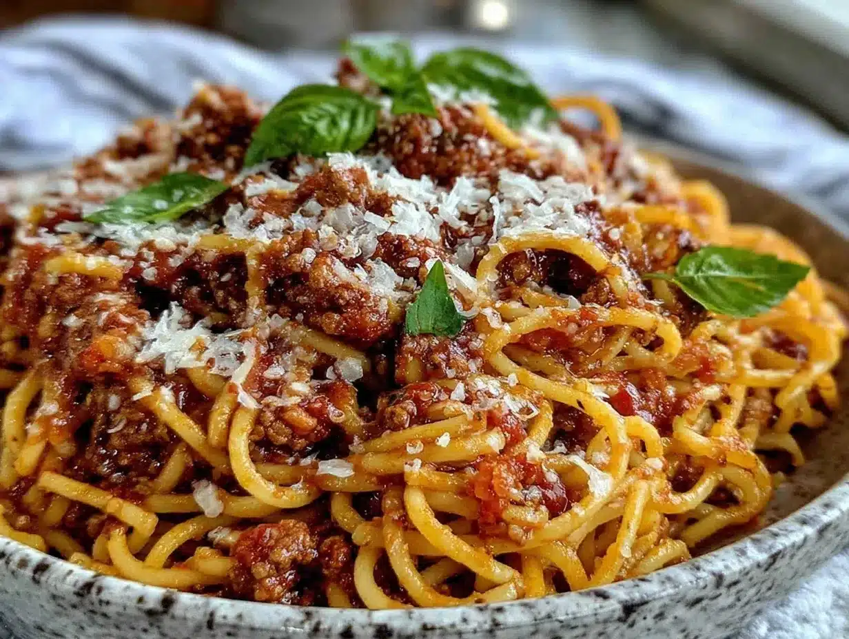 easy budget-friendly spaghetti and meat sauce preparation steps