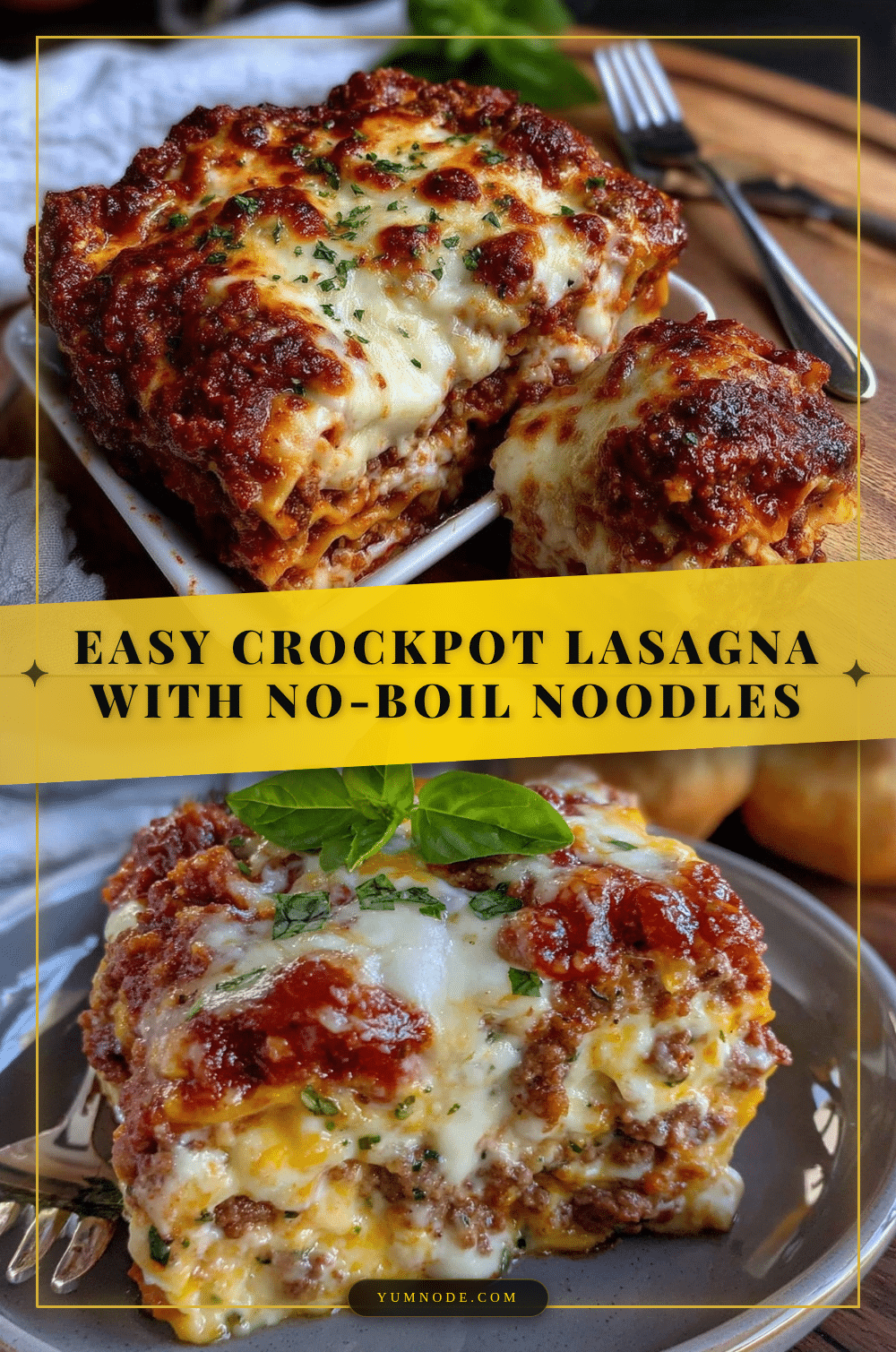 easy crockpot lasagna recipe