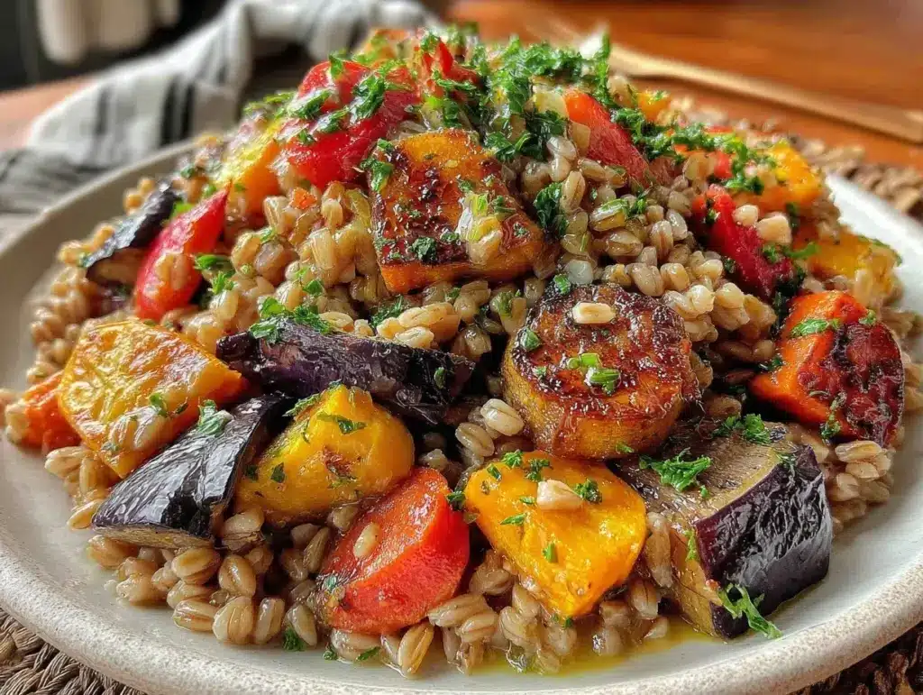 easy farro salad - featured image