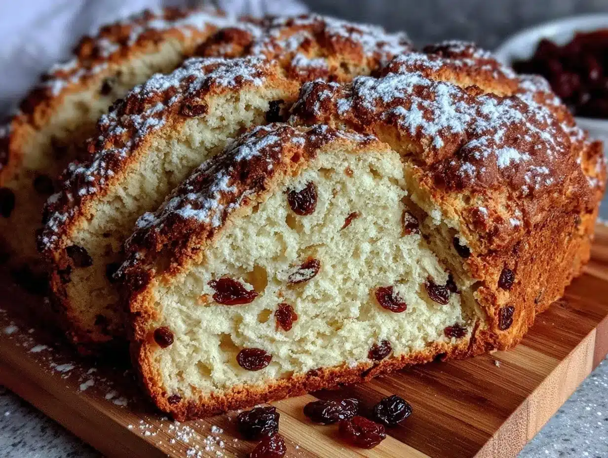 easy Irish soda bread with raisins preparation steps