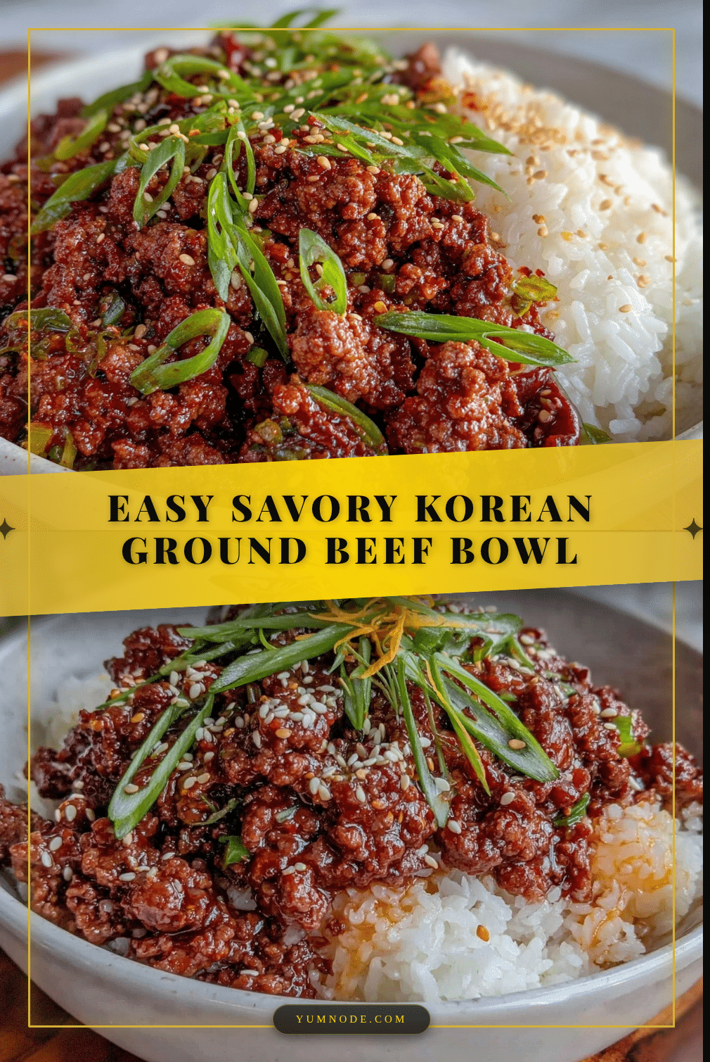 easy savory korean ground beef bowl recipe