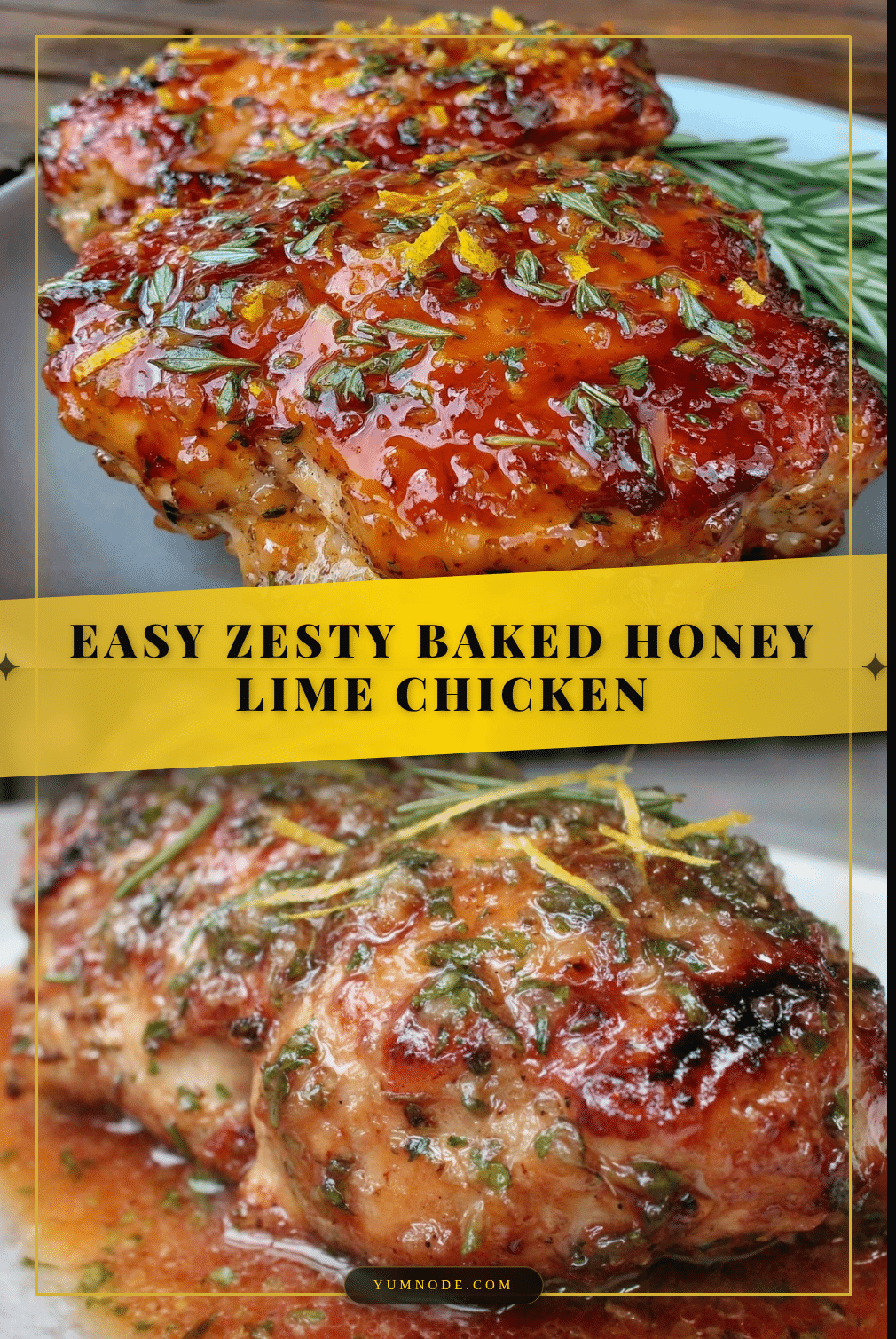 Easy Zesty Baked Honey Lime Cilantro Chicken recipe