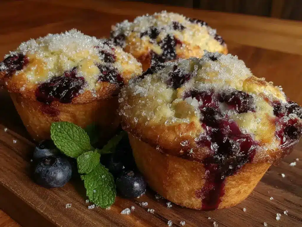fluffy blueberry muffins - featured image