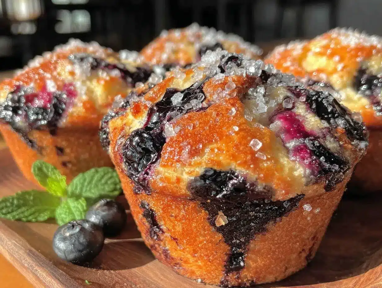 fluffy blueberry muffins preparation steps